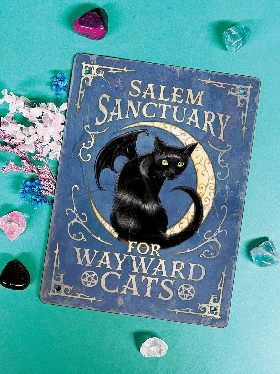 Salem Sanctuary for Wayward Cats Mini Tin Sign