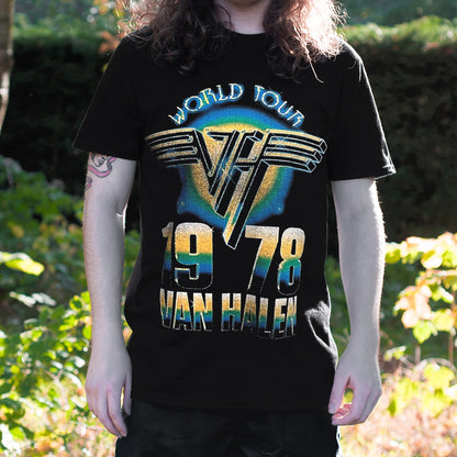 Van Halen World Tour '78 Men's Black T-Shirt