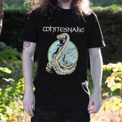 Whitesnake Circle Snake Men's Black T-shirt