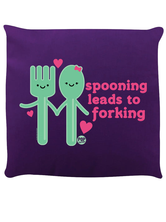 Pop Factory Spooning Leads To Forking Purple Cushion
