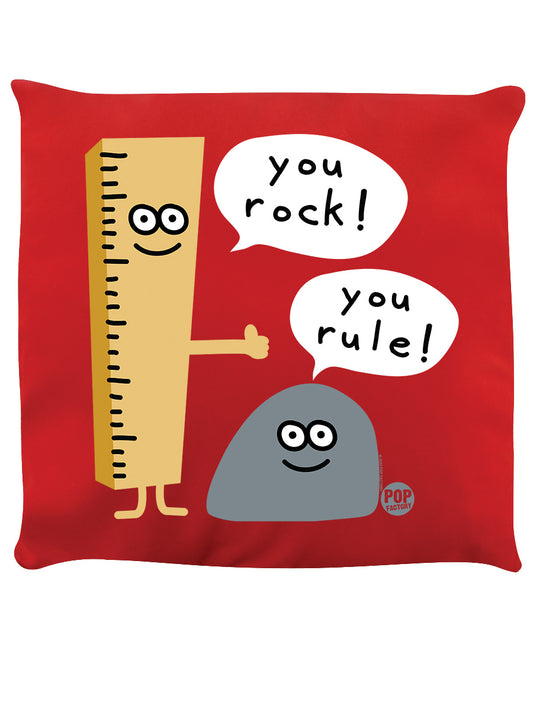 Pop Factory You Rock You Rule Red Cushion
