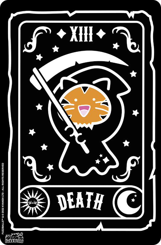 Fuzzballs Kawaii Death Tarot Greet Tin Card
