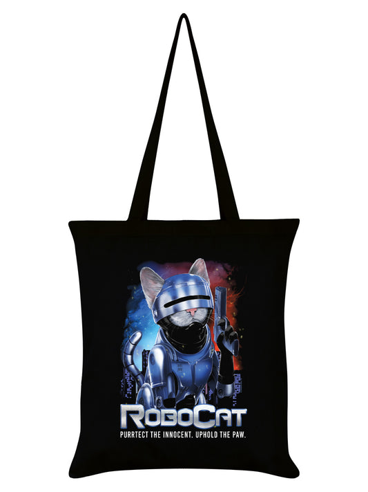 Horror Cats RoboCat Black Tote Bag