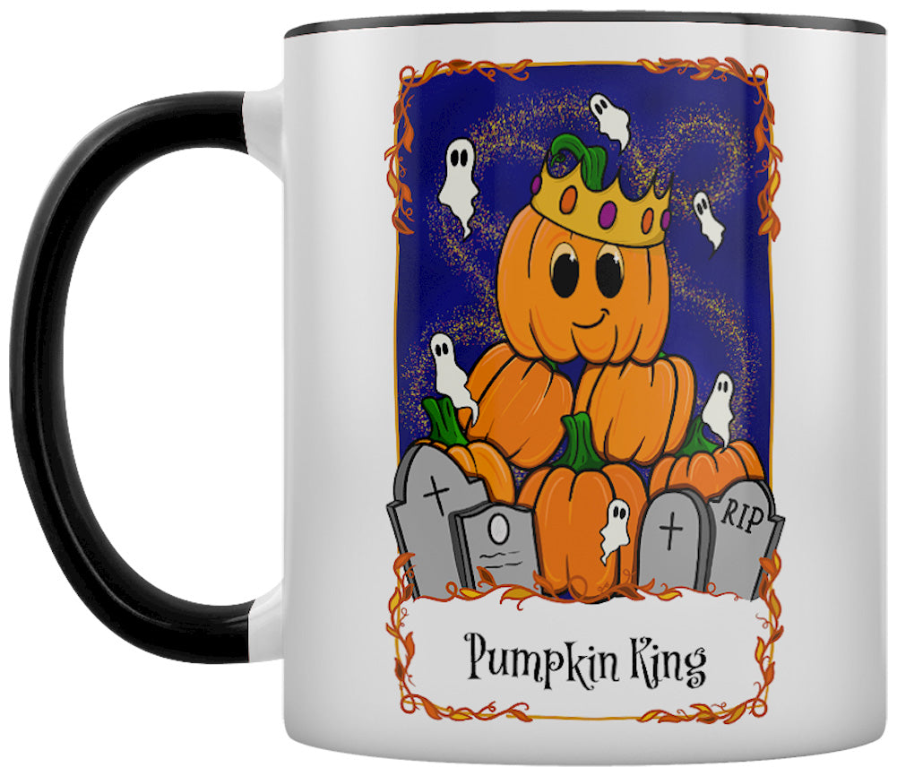 Galaxy Ghouls Pumpkin King Tarot Black Inner 2-Tone Mug