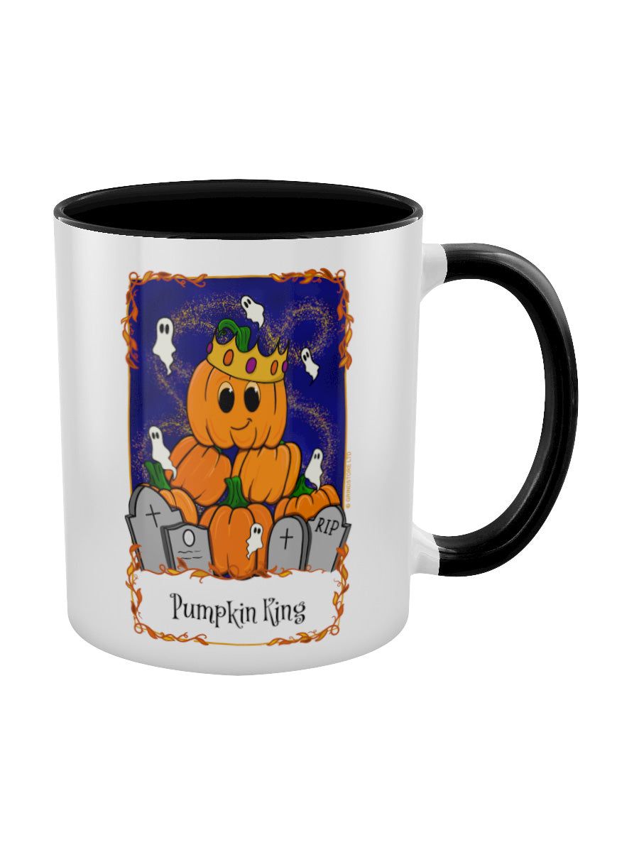 Galaxy Ghouls Pumpkin King Tarot Black Inner 2-Tone Mug