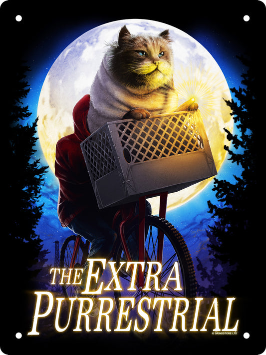 Horror Cats The Extra Purrestrial Mini Tin Sign
