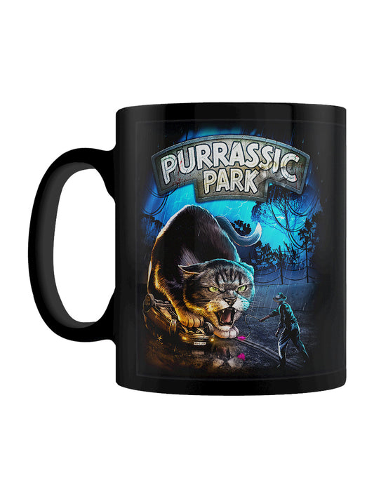 Horror Cats Purrassic Park Black Mug