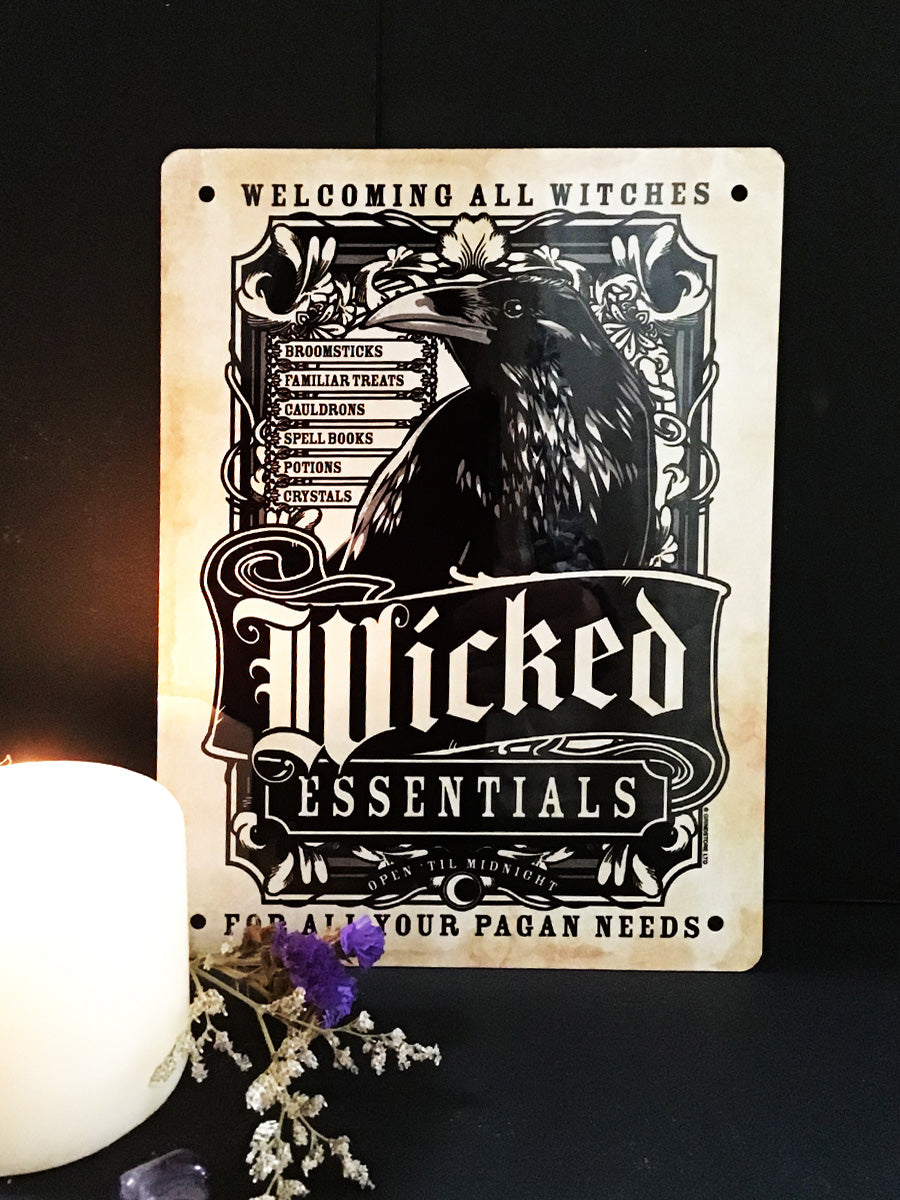 Witches Wicked Essentials Mini Tin Sign