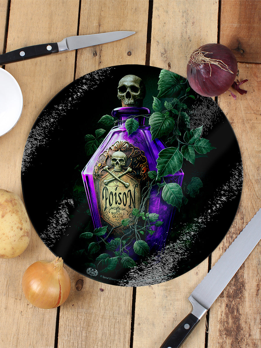 Spiral Poisoned Ivy Circular Chopping Board