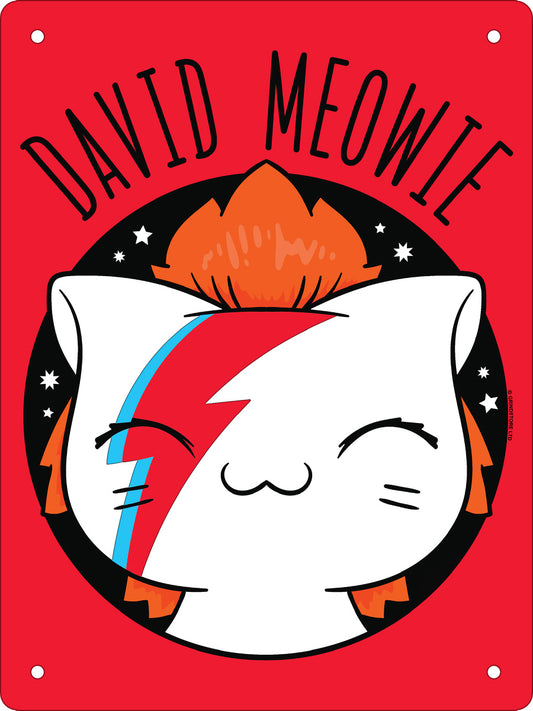 VIPets David Meowie Mini Tin Sign