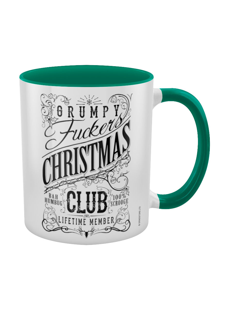 Grumpy Fuckers Christmas Club Green Inner 2-Tone Mug