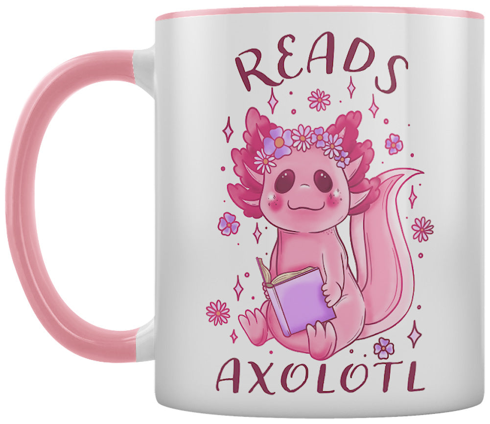 Reads Axolotl Pink Inner 2-Tone Mug