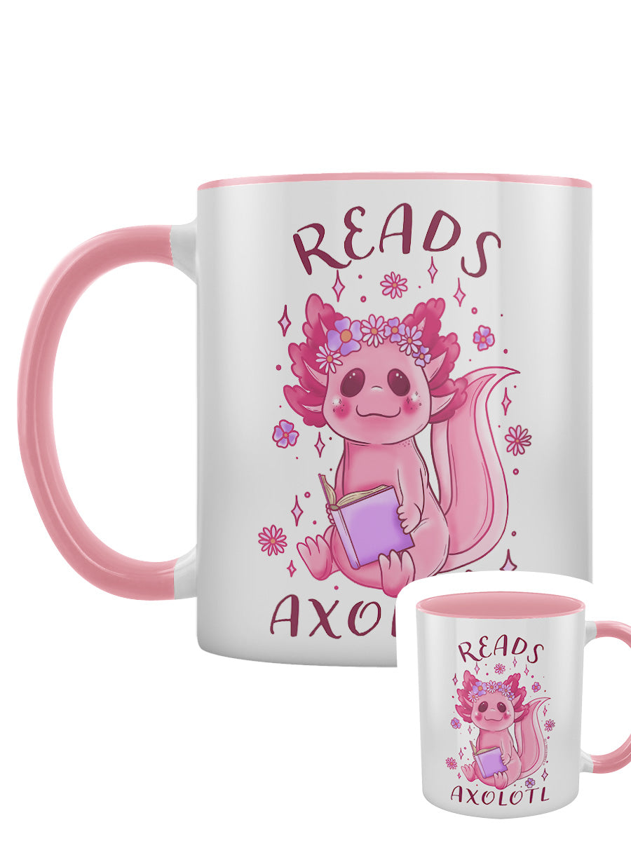 Reads Axolotl Pink Inner 2-Tone Mug