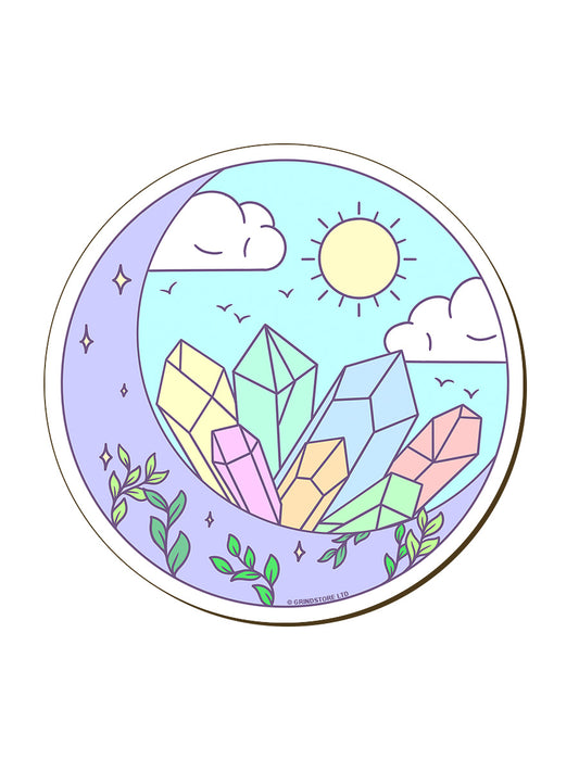 Pastel Crystal Moon Coaster