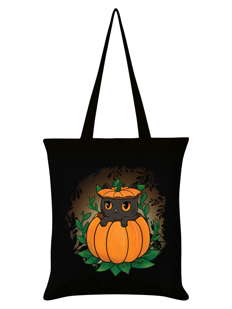 Pumpkitten Black Tote Bag