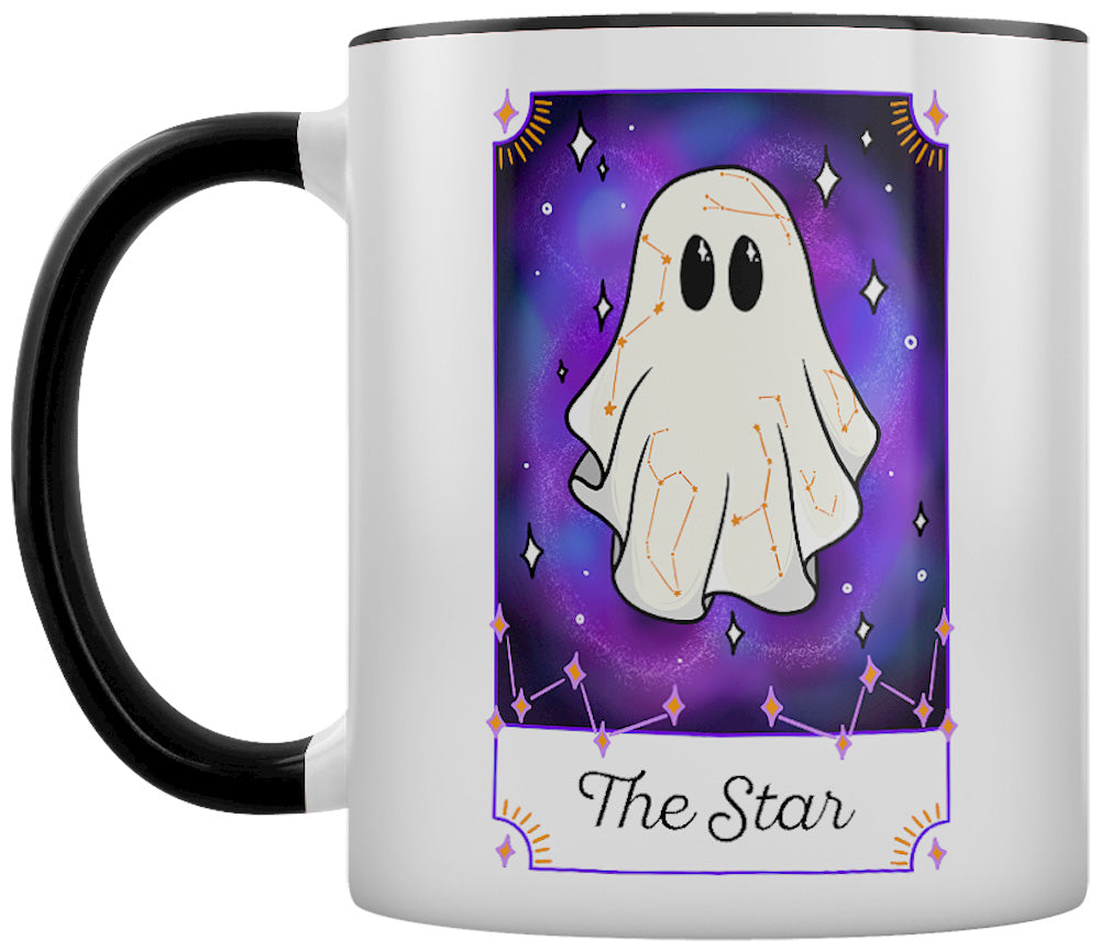 Galaxy Ghouls Tarot - The Sun, The Moon & The Star Black Inner 2-Tone Mug