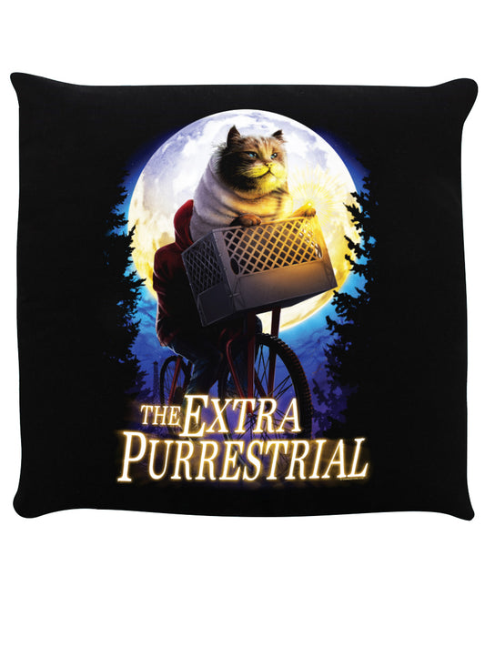 Horror Cats The Extra Purrestrial Black Cushion