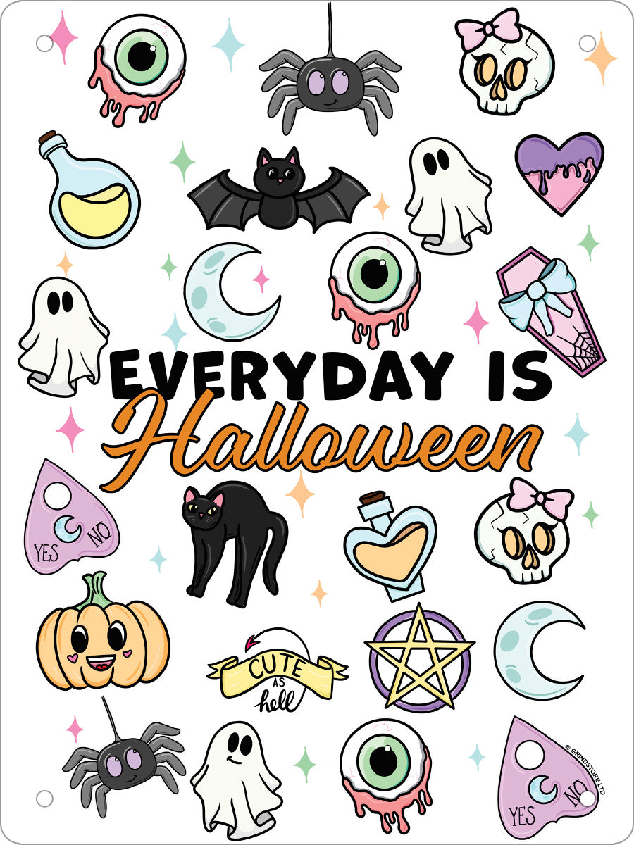 Galaxy Ghouls Everyday is Halloween Mini Tin Sign
