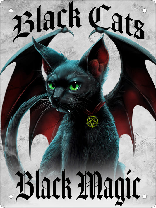 Black Cats, Black Magic Mini Tin Sign