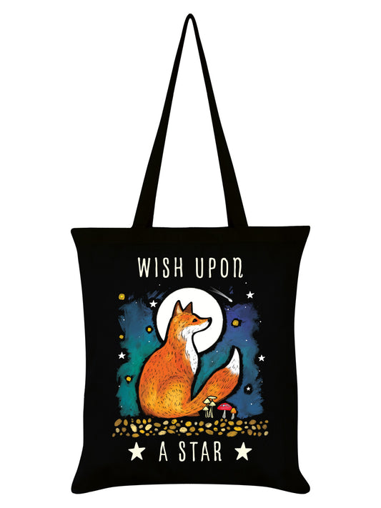 Wish Upon A Star Black Tote Bag