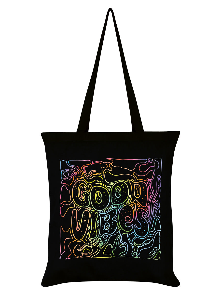 Good Vibes Black Tote Bag