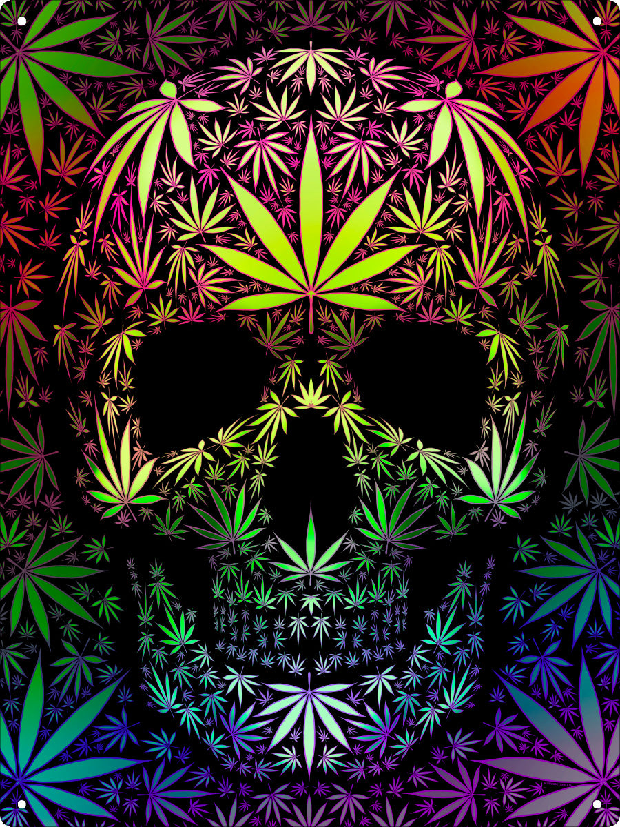 Dope Skull Large Tin Sign