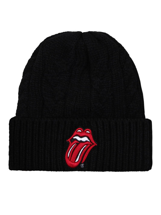 The Rolling Stones Classic Tongue Black Beanie