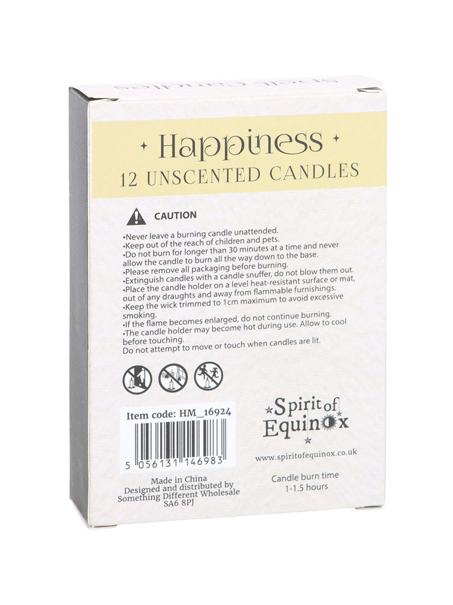 Pack of 12 Happiness Spell Candles