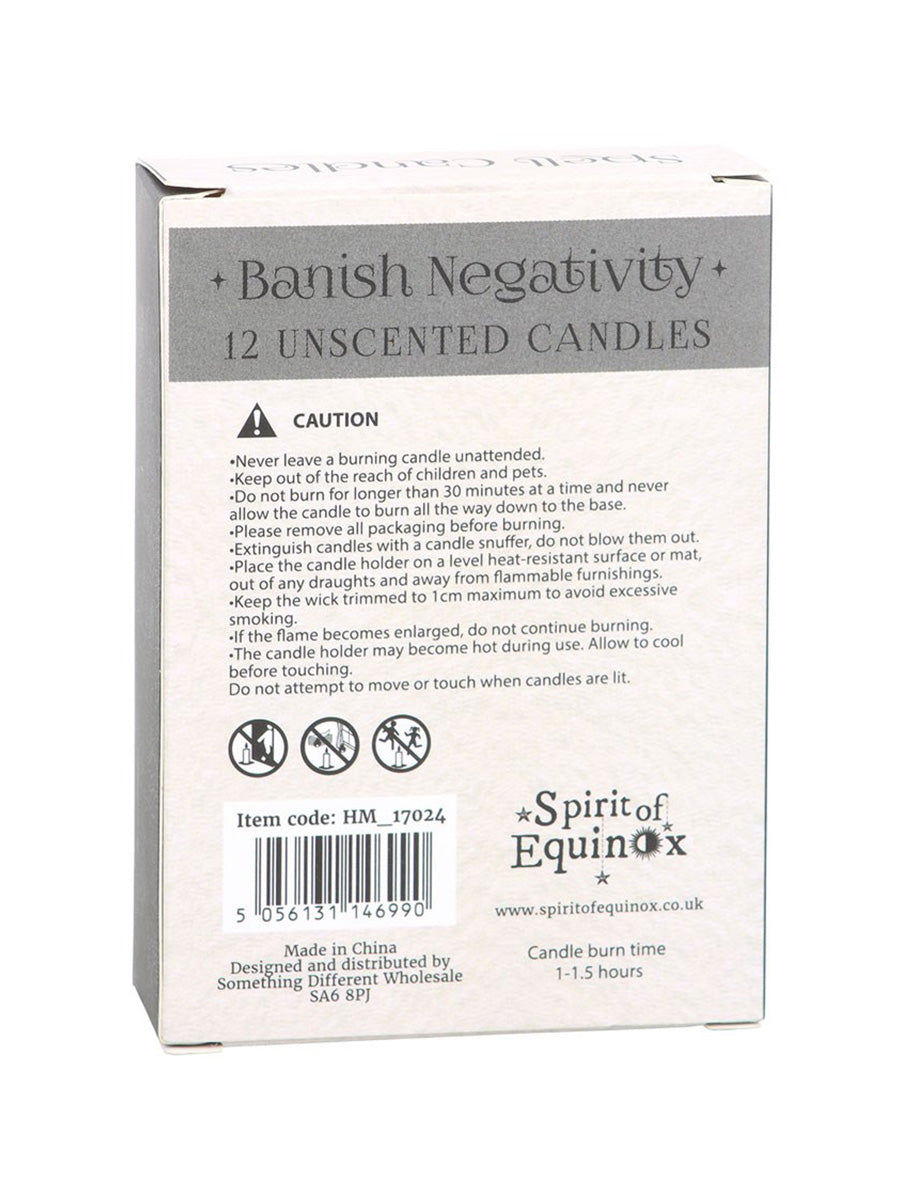 Pack of 12 Banish Negativity Spell Candles