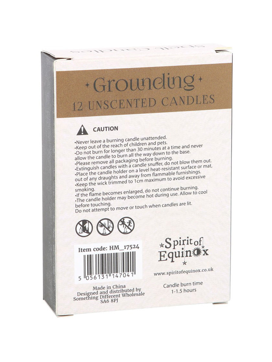 Pack of 12 Grounding Spell Candles