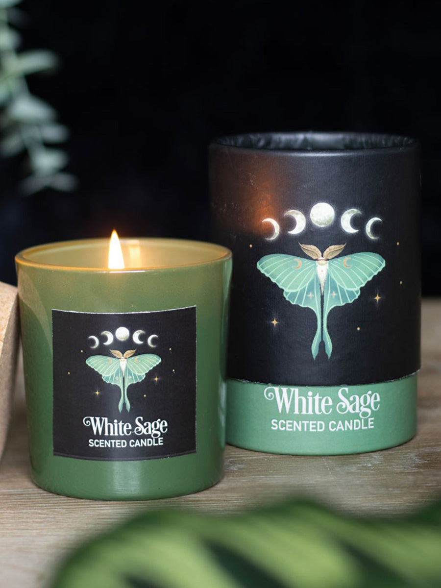 Luna Moth White Sage Candle