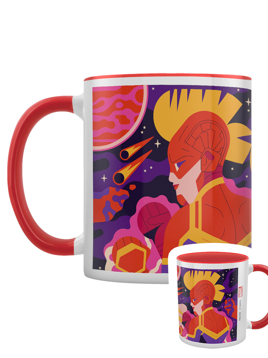 Disney 100 (Marvel - Captain Marvel) Red Coloured Inner Mug