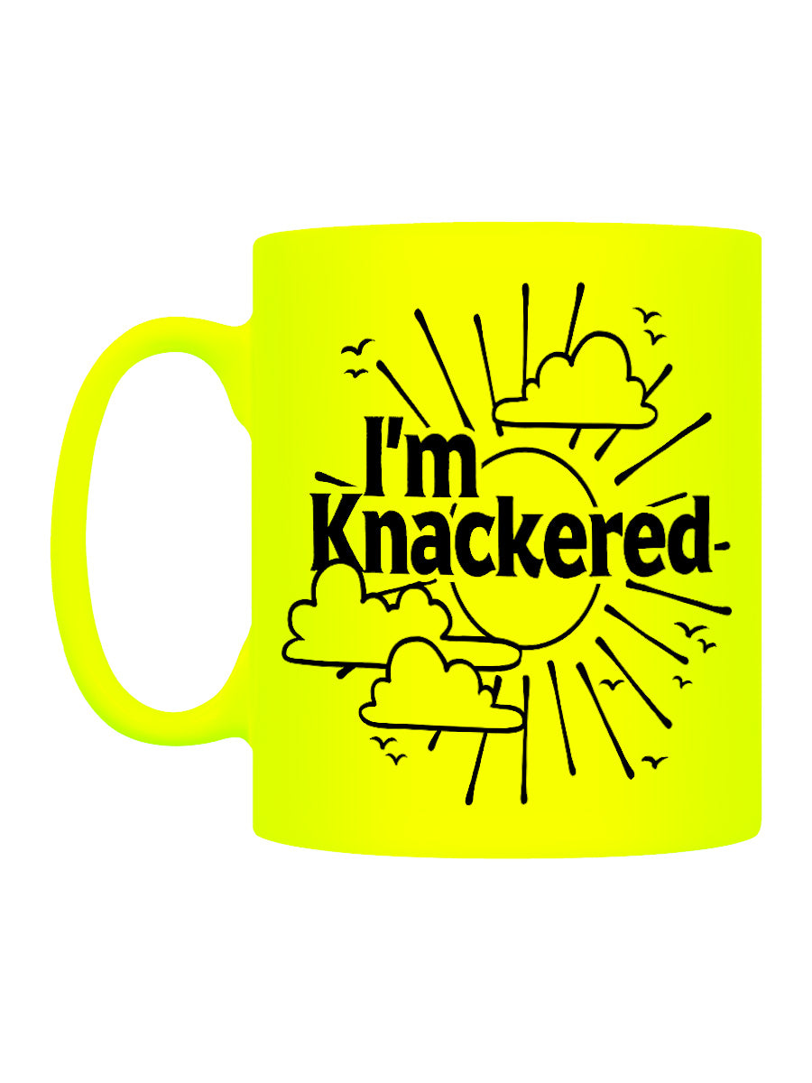 I'm Knackered Yellow Neon Mug