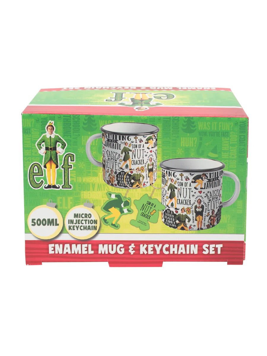 Elf Enamel Mug & Keyring Gift Set