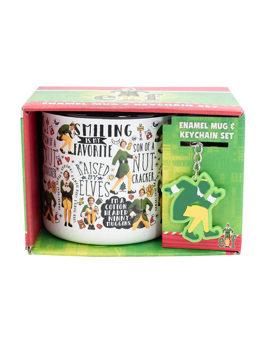 Elf Enamel Mug & Keyring Gift Set