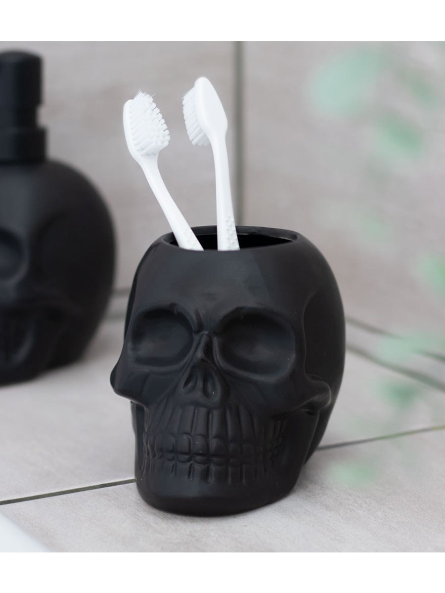 Black Skull Toothbrush Holder