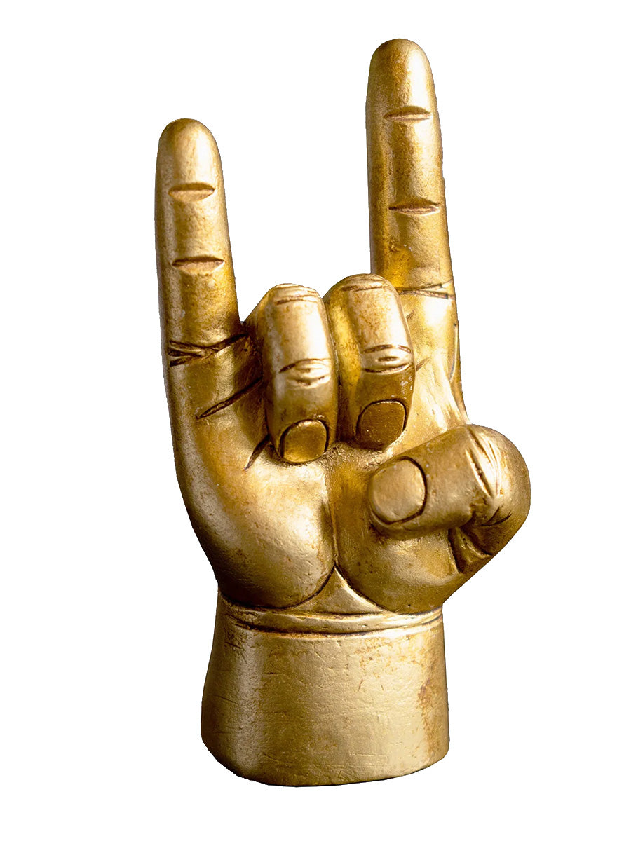 You Rock! Gold Hand Ornament