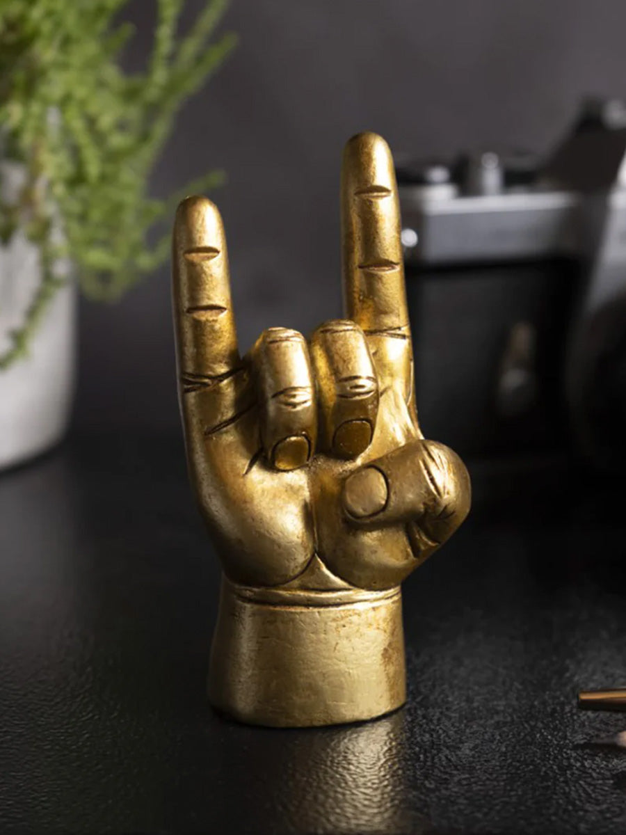 You Rock! Gold Hand Ornament