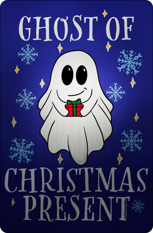 Ghost Of Christmas Present Mirrored Greet Tin Card