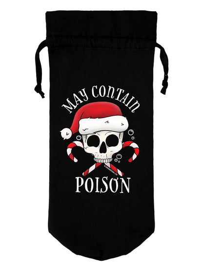 May Contain Poison Christmas Black Bottle Bag