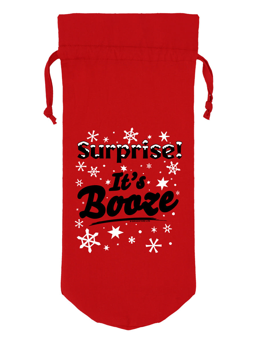 Surprise It's Booze Red Bottle Bag