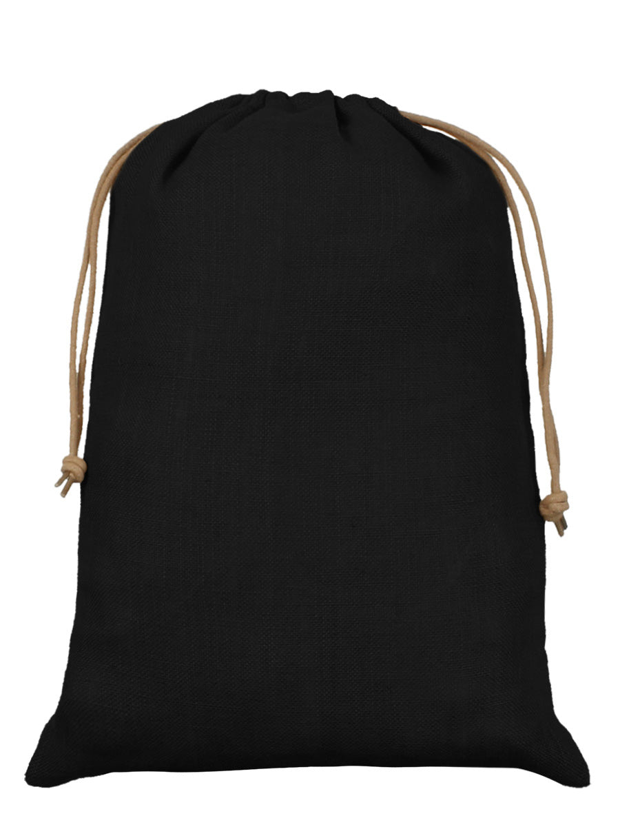 All I Want For Christmas Is For It To Be Over Black Hessian Santa Sack