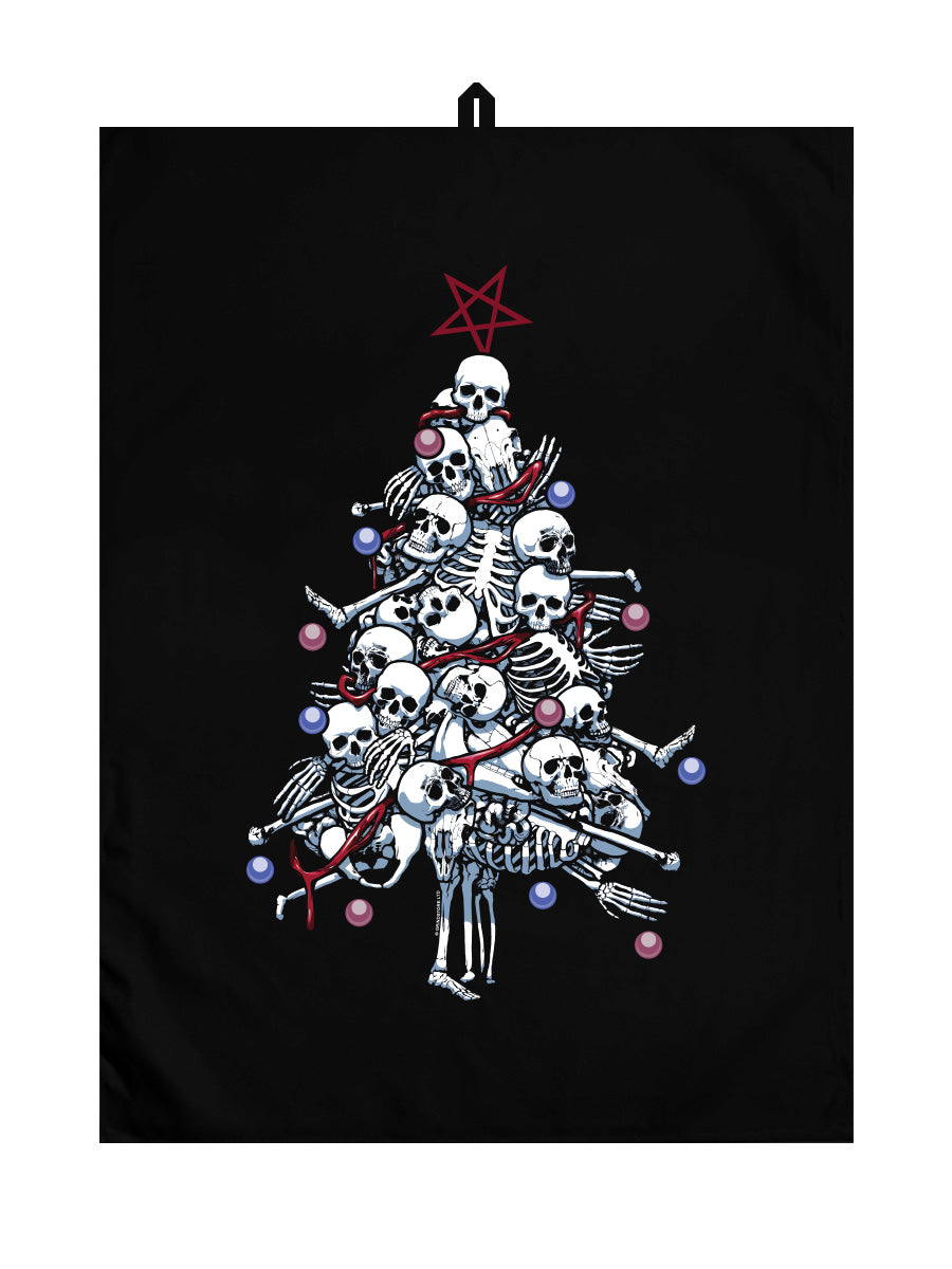 Pile o' Bones Christmas Tea Towel