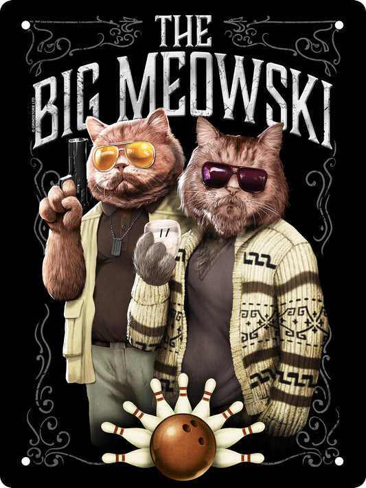 Horror Cats The Big Meowski Mini Tin Sign