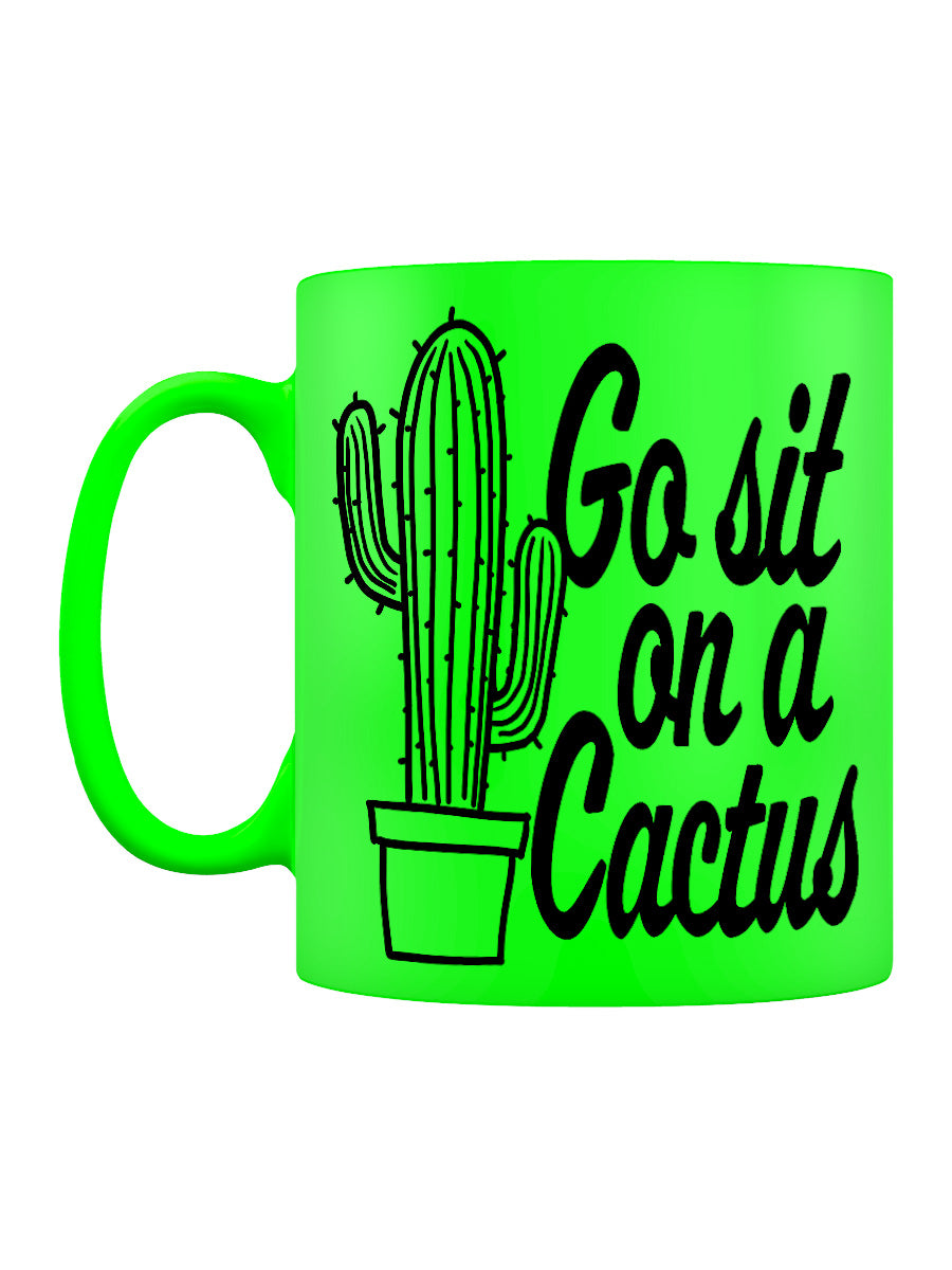 Go Sit On A Cactus Green Neon Mug