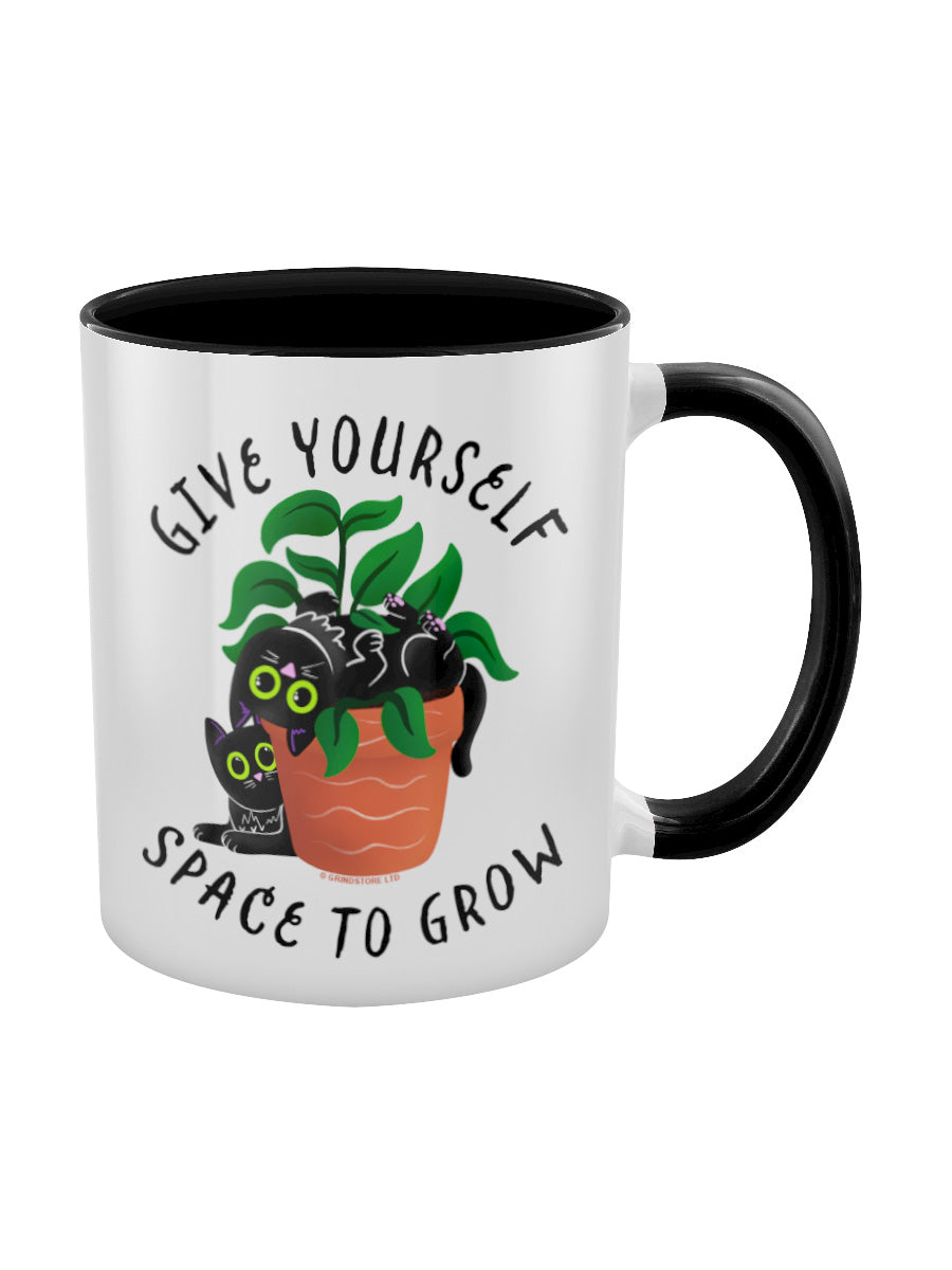 Give Yourself Space To Grow Black Inner 2-Tone Mug