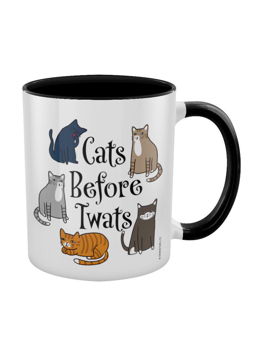 Cats Before Twats Black Inner 2-Tone Mug