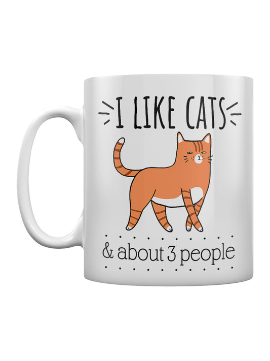 I Like Cats & About 3 People Mug