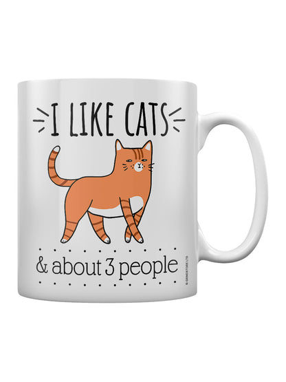 I Like Cats & About 3 People Mug