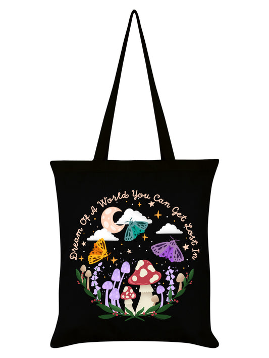 Forest Friends A World You Can Get Lost In Black Tote Bag